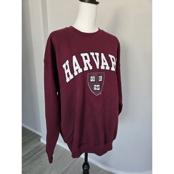 Campus Colors Harvard Crimson Gameday Crewneck Thick Unisex Sweatshirt Sz L - Picture 6 of 13